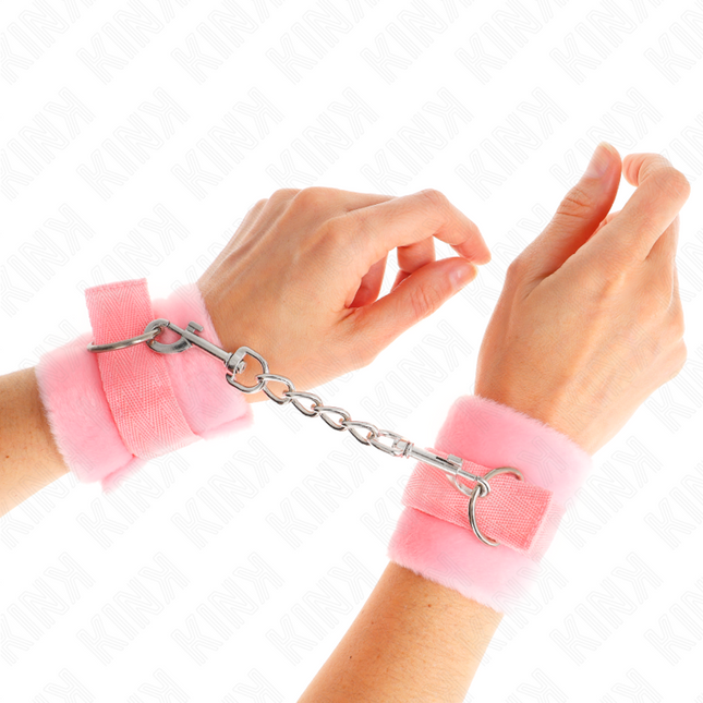KINK - MANCHETTES DÉBUTANT EN FOURRURE ROSE 30 X 7 CM by KINK WRIST RESTRAINT