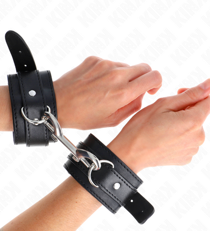 KINK - APPAREILS-POIGNETS - RANGÉE DE RIVETS SIMPLE NOIR AJUSTABLE 17-28 CM X 5 CM by KINK WRIST RESTRAINT