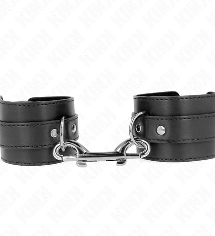 KINK - APPAREILS-POIGNETS - RANGÉE DE RIVETS SIMPLE ET GRANDE BOUCLE NOIRE RÉGLABLE 17-28 CM X 5 CM by KINK WRIST RESTRAINT