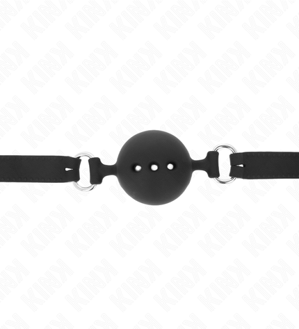 KINK - BÂTON ENTIEREMENT SILICONE 55 x 2 CM AVEC BOULE 4,5 CM TAILLE M NOIR AJUSTABLE 35-51 CM by KINK COLLAR & GAG