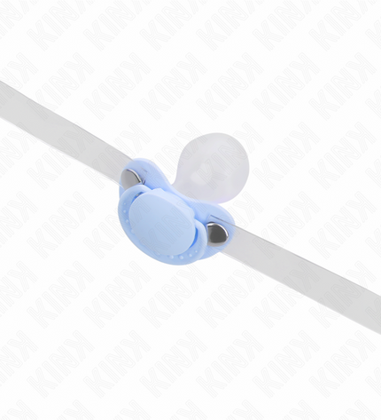 KINK - GAG EN FORME DE SUCETTE BLEU CLAIR 5,5 x 4 CM AJUSTABLE 43-60 CM by KINK COLLAR & GAG