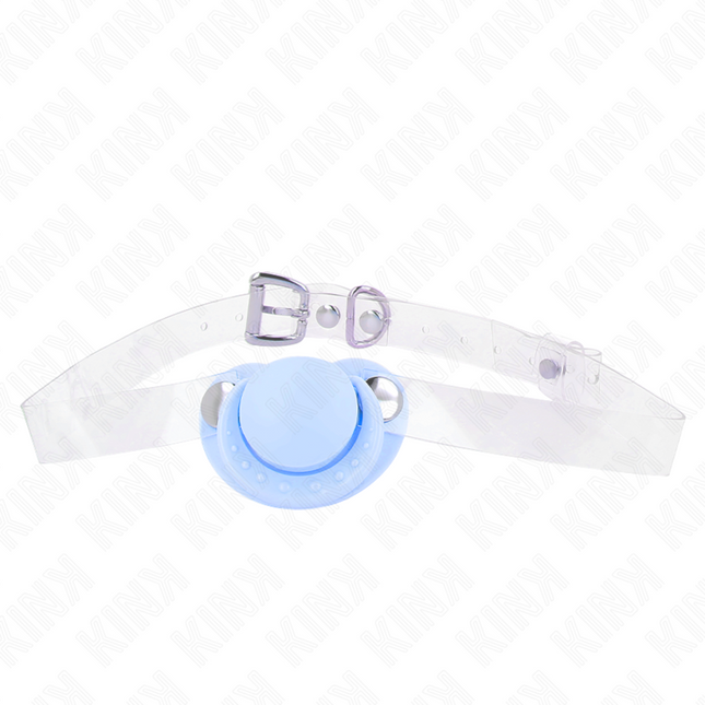 KINK - GAG EN FORME DE SUCETTE BLEU CLAIR 5,5 x 4 CM AJUSTABLE 43-60 CM by KINK COLLAR & GAG
