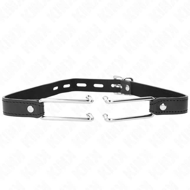 KINK - BÂTON À CROCHET EN MÉTAL 11,5 CM AVEC SANGLE EN CUIR RÉGLABLE 39-58 CM X 2 CM by KINK COLLAR & GAG