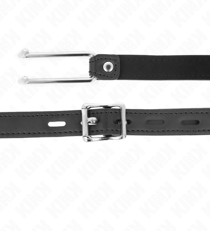 KINK - BÂTON À CROCHET EN MÉTAL 11,5 CM AVEC SANGLE EN CUIR RÉGLABLE 39-58 CM X 2 CM by KINK COLLAR & GAG