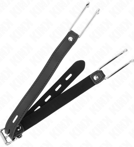 KINK - BÂTON À CROCHET EN MÉTAL 11,5 CM AVEC SANGLE EN CUIR RÉGLABLE 39-58 CM X 2 CM by KINK COLLAR & GAG