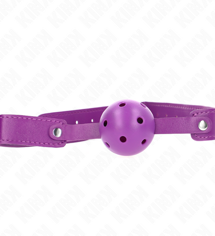 KINK - BALLE RESPIRANT VIOLET 4,5 CMGAG 65 x 2,5 CM by KINK COLLAR & GAG