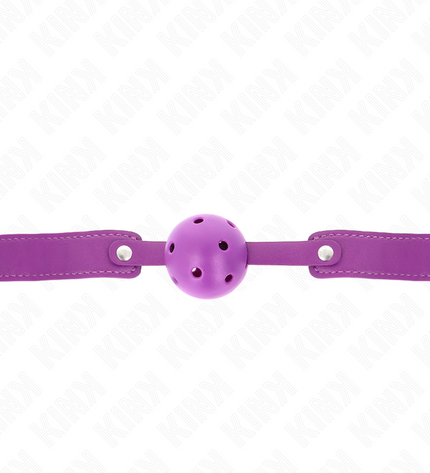 KINK - BALLE RESPIRANT VIOLET 4,5 CMGAG 65 x 2,5 CM by KINK COLLAR & GAG