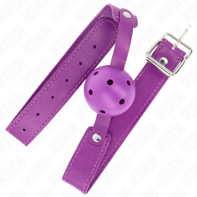 KINK - BALLE RESPIRANT VIOLET 4,5 CMGAG 65 x 2,5 CM by KINK COLLAR & GAG
