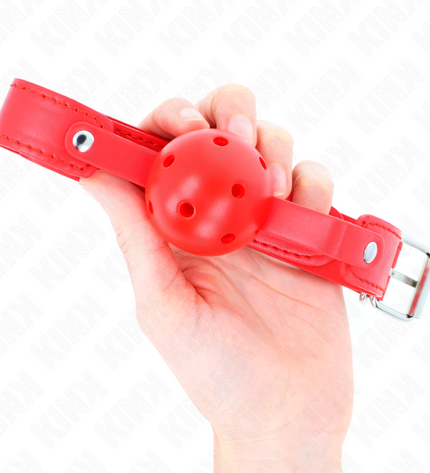 KINK - BALLE RESPIRANTE ROUGE 4,5 CM BAG 65 x 2,5 CM by KINK COLLAR & GAG