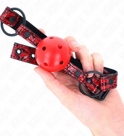 KINK - BOULE MOTIF DIAMANT 4,5 CM GAG MODÈLE 1 64,5 CM RÉGLABLE 42-60 CM by KINK COLLAR & GAG