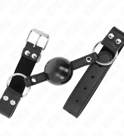 KINK - BÂTON BILLE SOUPLE ET SOLIDE 4 CM AVEC SANGLE EN CUIR 62 x 2,5 CM RÉGLABLE 42-58 CM by KINK COLLAR & GAG