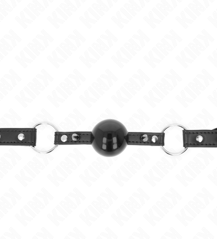 KINK - BÂILLON BALLE 4 CM AVEC POINTE RIVET ET SNAP LOCK 65 x 2 CM by KINK COLLAR & GAG