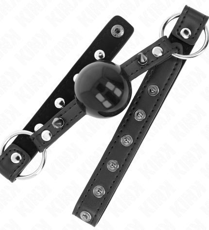 KINK - BÂILLON BALLE 4 CM AVEC POINTE RIVET ET SNAP LOCK 65 x 2 CM by KINK COLLAR & GAG
