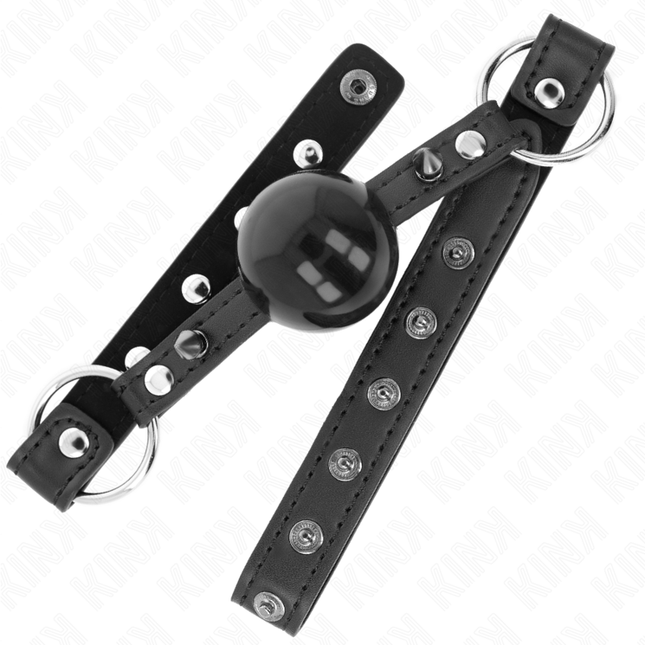 KINK - BÂILLON BALLE 4 CM AVEC POINTE RIVET ET SNAP LOCK 65 x 2 CM by KINK COLLAR & GAG