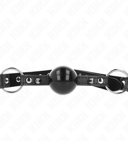 KINK - BÂILLON BALLE 4 CM AVEC POINTE RIVET ET SNAP LOCK 65 x 2 CM by KINK COLLAR & GAG