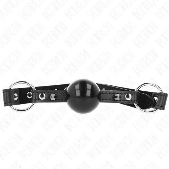 KINK - BÂILLON BALLE 4 CM AVEC POINTE RIVET ET SNAP LOCK 65 x 2 CM by KINK COLLAR & GAG