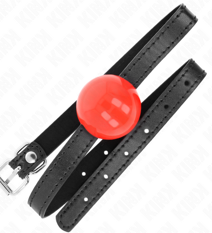 KINK - BALLE SOLIDE SIMPLE ROUGE 4 CM BAG 65 x 1,5 CM by KINK COLLAR & GAG