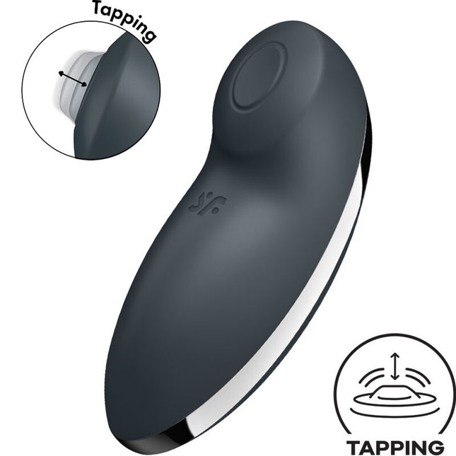 SATISFYER - TAP & CLIMAX 2 VIBRATEUR & STIMULATEUR GRIS by SATISFYER VIBRATOR