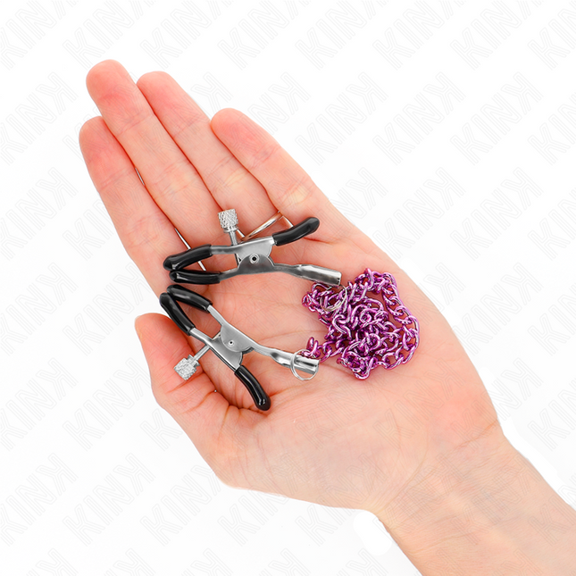 KINK - PINCES À METON CHAÎNE VIOLET 30 CM by KINK NIPPLE GRIP