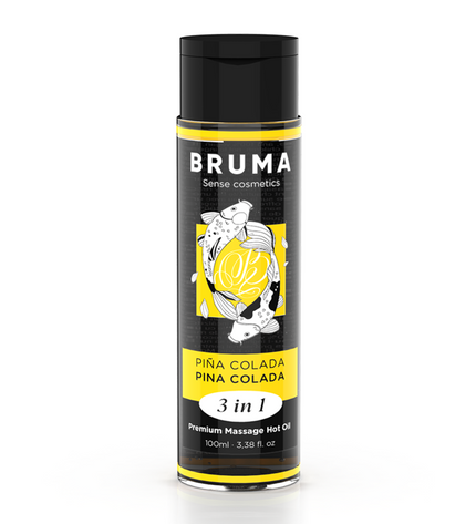 BRUMA - HUILE DE MASSAGE PREMIUM EFFET CHALEUR SAVEUR PINA COLADA 3 EN 1 - 100 ML by BRUMA