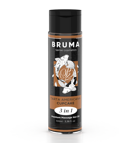BRUMA - HUILE DE MASSAGE PREMIUM EFFET CHALEUR SAVEUR CUPCAKE 3 EN 1 - 100 ML by BRUMA