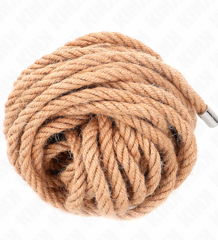 KINK - CORDE DE CHANVRE AVEC TÊTE MÉTALLIQUE 10 MÈTRES by KINK ROPE ARTS