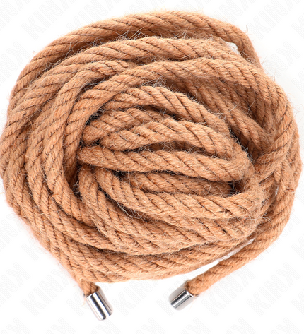 KINK - CORDE DE CHANVRE AVEC TÊTE MÉTALLIQUE 10 MÈTRES by KINK ROPE ARTS