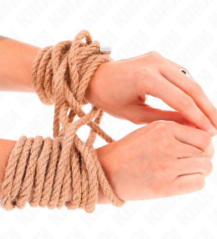 KINK - CORDE DE CHANVRE AVEC TÊTE MÉTALLIQUE 20 MÈTRES by KINK ROPE ARTS