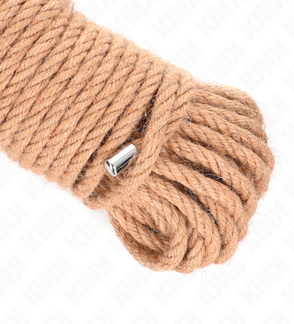 KINK - CORDE DE CHANVRE AVEC TÊTE MÉTALLIQUE 20 MÈTRES by KINK ROPE ARTS