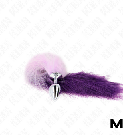 KINK - PLUG ANAL TAILLE M 8 X 3,5 CM AVEC QUEUE SYNTHÉTIQUE 40 CM VIOLET by KINK PLEASURE PLUGS