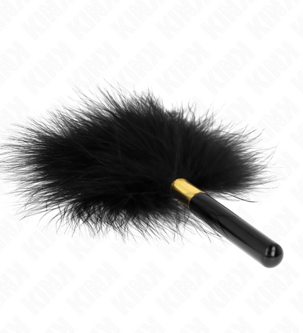 KINK - PLUMES CHACOULES EN MÉTAL DORÉ NOIR 18 CM by KINK IMPACT & TOUCH