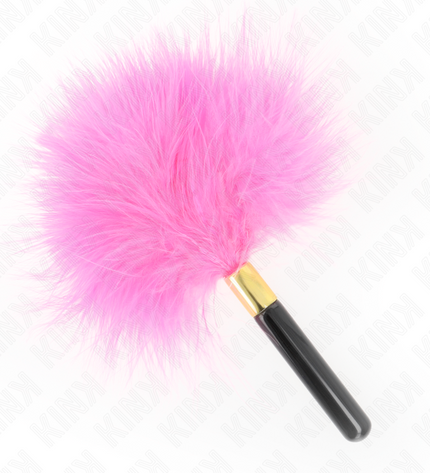 KINK - PLUMES TICKLE EN MÉTAL DORÉ FUCHSIA 18 CM by KINK IMPACT & TOUCH