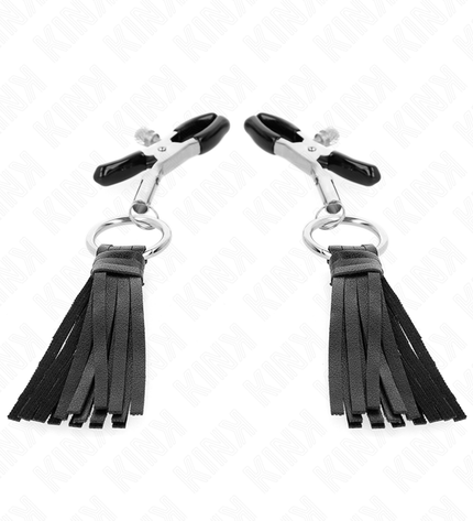 KINK - PINCES À TÉLÉMONS À PAMPONS EN CUIRETTE 6 CM by KINK NIPPLE GRIP