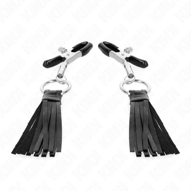 KINK - PINCES À TÉLÉMONS À PAMPONS EN CUIRETTE 6 CM by KINK NIPPLE GRIP