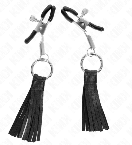 KINK - PINCES À TÉLÉMONS À PAMPONS EN CUIRETTE 6 CM by KINK NIPPLE GRIP