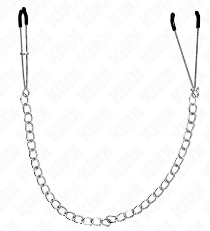 KINK - PINCES À TÉLÉPHONE FINES AVEC CHAÎNE ÉPAISSE 30 CM by KINK NIPPLE GRIP