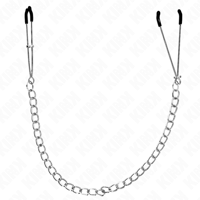KINK - PINCES À TÉLÉPHONE FINES AVEC CHAÎNE ÉPAISSE 30 CM by KINK NIPPLE GRIP