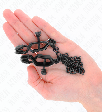 KINK - PINCES À METELLES CHAÎNE PLATE NOIR 30 CM by KINK NIPPLE GRIP