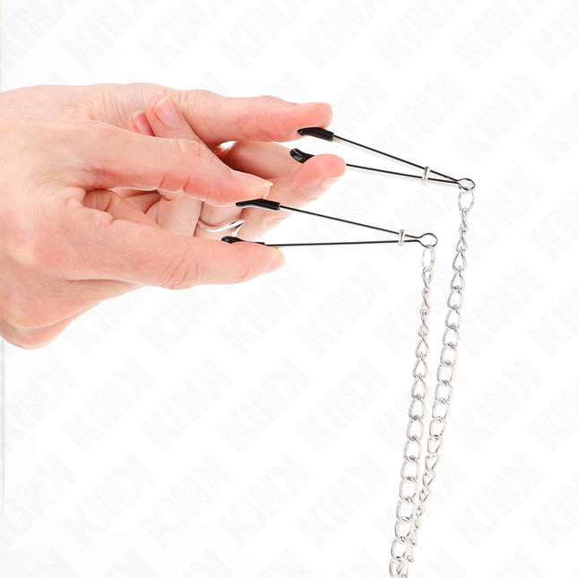 KINK - PINCES TRIPLE À TAMELON ET CLITO AVEC CHAÎNE MODÈLE 1 by KINK NIPPLE GRIP