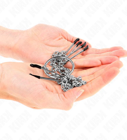 KINK - PINCES TRIPLE À TAMELON ET CLITO AVEC CHAÎNE MODÈLE 1 by KINK NIPPLE GRIP
