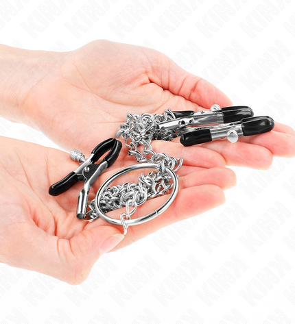 KINK - PINCES TRIPLE À TAMELON ET CLITO AVEC CHAÎNE MODÈLE 0 by KINK NIPPLE GRIP