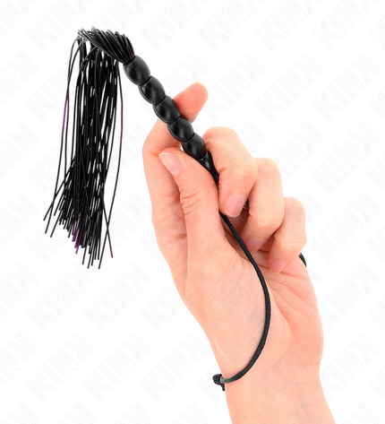 KINK - MINI FOUET EN SILICONE AVEC 6 BILLES NOIRES 26 CM by KINK IMPACT & TOUCH