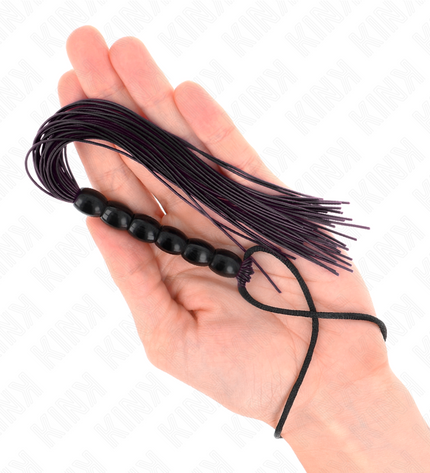 KINK - MINI FOUET EN SILICONE AVEC 6 BILLES NOIRES 26 CM by KINK IMPACT & TOUCH