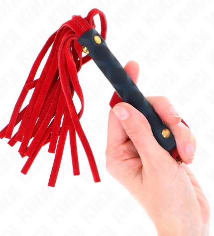 KINK - MINI FOUET DAIM ROUGE 30 CM by KINK IMPACT & TOUCH