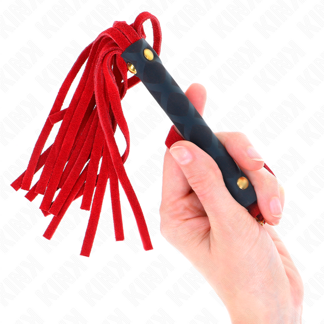 KINK - MINI FOUET DAIM ROUGE 30 CM by KINK IMPACT & TOUCH