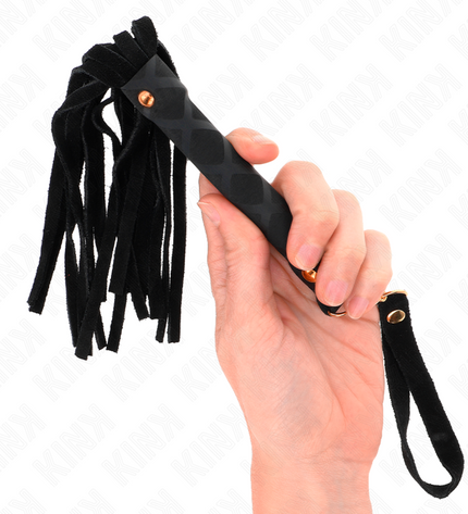 KINK - MINI FOUET DAIM NOIR 30 CM by KINK IMPACT & TOUCH