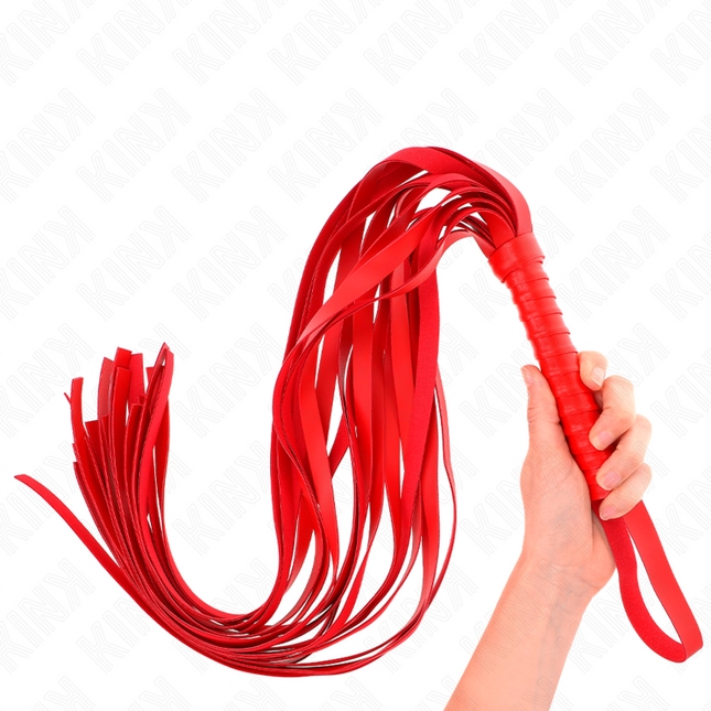 KINK - FOUET ROUGE MANCHE COURT LONG QUEUE 70 CM by KINK IMPACT & TOUCH