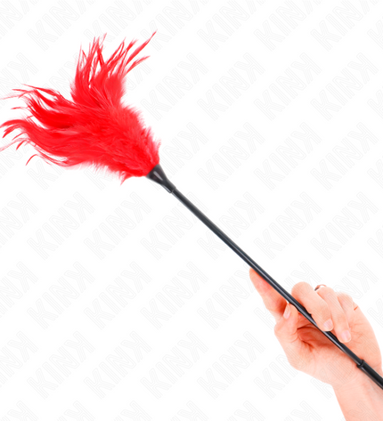 KINK - PLUSIEURS PLUMES DE CHATOUILLES ROUGES 45 CM by KINK IMPACT & TOUCH