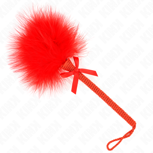 KINK - Baguette en corde de nylon avec plumes chatouillantes et noeud rouge 25 cm by KINK IMPACT & TOUCH