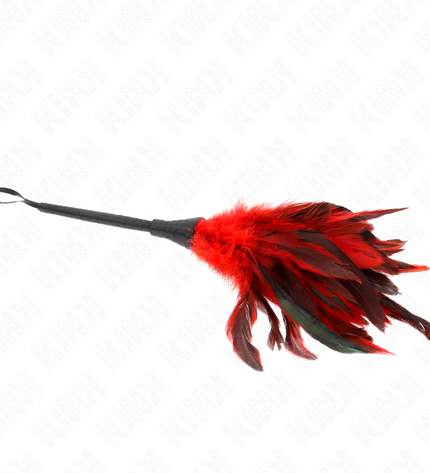 KINK - PLUMES DE POULET TICKLE EN FORME DE CORNE ROUGE 36 CM by KINK IMPACT & TOUCH